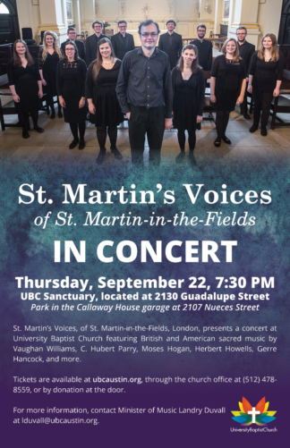 St. Martin’s Voices Concert Poster